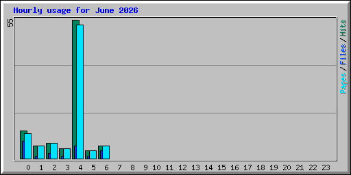 Hourly usage for June 2026